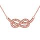 0.25ct Diamond Knot Necklace in 9ct Rose Gold