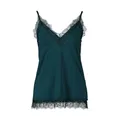 Rosemunde, Tops, female, Green, XL, Billie Strap Top in Dark Green with Lace