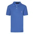 Polo Ralph Lauren, Kids, male, Blue, M, Blue Polo T-shirts and Polos with White Pony Embroidery