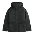 Fred Perry, Jackets, male, Green, L, Short Parka with Waffle Cord Trim