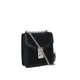 Prada, Bags, female, Black, ONE Size, Black Nylon Shoulder Bag with Leather Trim and Chain Strap