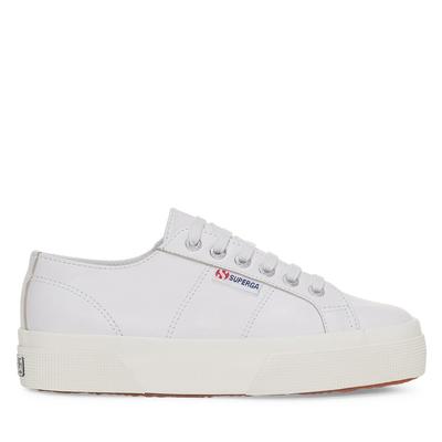 Superga 2740 Platform Nappa - Optical White/silver/f Avorio