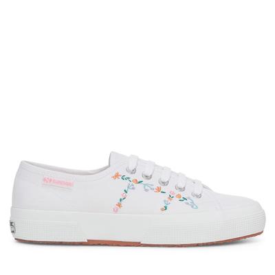 Superga 2750 Little Flowers Embroidery - White/pink Melon Lilla Flowers