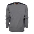 Paul & Shark, Knitwear, male, Gray, M, Men`s Crew Neck Wool Jumper 13311058 Gray