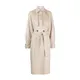 Max Mara, Coats, female, Beige, 2Xs, Double-Breasted Trench Coat in Pure Cashmere