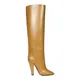 Saint Laurent, Shoes, female, Beige, 4 1/2 UK, Beige Heeled Boots