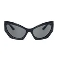 Versace, Accessories, female, Black, 60 MM, Cat-Eye Sunglasses with Dark Grey Lens and Black Frame