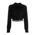Elisabetta Franchi, Blouses & Shirts, female, Black, M, Black Shirt for Women
