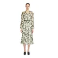 Max Mara, Dresses, female, Green, 2Xs, Floral Print Silk Maxi Dress