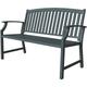 Grand Patio Outdoor Bench, Garden Bench with Anti-Rust Aluminum Steel Metal Frame, Choice of Colours, Suitable for Indoor, Outdoor, Patio, Park (Grey