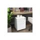 3 Drawer File Cabinet Filing Pedestal Metal Solid Mobile with Keys, Fully Assembled Except Casters（White）