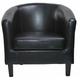 Mcc Direct - Faux Leather Tub Chair Armchair club Chair Dining Living Room & Cafe black