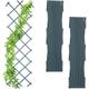 Garden Trellis, Set of 3, Extendable, Support for Climbing Plants, Patio & Balcony, 180 cm, Plastic, Grey - Relaxdays