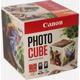 Canon Photo Cube with PG-540 + CL-541 Ink Cartridges + PP-201 5 x 5" Photo Paper Plus Glossy II (40 sheets) - Creative Pack, Orange