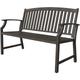 Grand Patio Outdoor Bench, Garden Bench with Anti-Rust Aluminum Steel Metal Frame, Choice of Colours, Suitable for Indoor, Outdoor, Patio, Park (Grey)