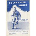 Colchester United FC V Ipswich Town FC Football Progamme 16/2/1957