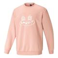 Men's adidas neo U Zxdd Crew Left Hamton Road x Crossover Pattern Offset Printing Round Neck Pullover Pink Red