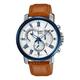 Men's CASIO Quartz Watch Leather Strap White Dial Analog Mens