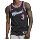 Nike NBA Jersey City Version Miami Heat Wade No. 3 'Black'