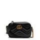 Gucci GG Marmont Mini Leather Cross Body Bag, Leather Bag, Black