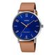 Casio Influencer Analog Leather Strap Watch 'Brown Royal Blue'