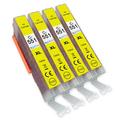 4 Yellow Ink Cartridges to replace Canon CLI-551Y Compatible/non-OEM from Go Inks