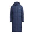 adidas Terrex 3st Long Coat Outdoor Sports Mid-Length Stay Warm Hooded Down Jacket Blue