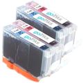 2 Photo Set of 2 Ink Cartridges to replace Canon CLI-8PC & CLI-8PM Compatible/non-OEM from Go Inks (4 Inks) Photo Cyan/Photo Magenta