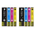 2 Set of 4 Ink Cartridges to replace Epson T3596 (35XL Series) Compatible/non-OEM from Go Inks (8 Inks) Black/Cyan/Magenta