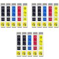 3 Set of 4 + extra Black Ink Cartridges to replace Epson T0715+711 Compatible/non-OEM from Go Inks (15 Inks) Black/Cyan/Magenta