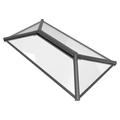 Crystal Anthracite Aluminium Skylight Roof Lantern With White Interior - 3000mm x 1500mm Crystal-Direct LANGRW3015