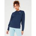 Puma Women's Her Crew Tr - Navy, Navy, Size M, Women