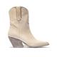 Fly London Wofy Leather Calf Western Boots - Off White, White, Size 5, Women