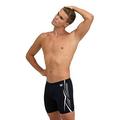 Arena Men's Arena Feather Swim Mid Jammer - Black, Black, Size 38, Men