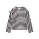 Mango Girls Striped Long Sleeve Tshirt - Dark Grey, Dark Grey, Size Age: 7-8 Years, Women