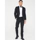 BOSS H-huge-2pcs-tux-231 Slim Fit Tuxedo Suit, Black, Size 52=42R Jkt / 36 Trs, Men