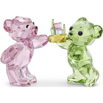 Dekofigur SWAROVSKI "Kris Bär Geburtstagsbären", bunt (rosa,, grün,, gelb,, schwarz), Dekofiguren, B/H/T: 3cm x 4,1cm x 5,9cm, Jahresausgabe 2021 Jubiläumsornament 30 Jahre, Swarovski Kristall, Swarovski Kristall, B:3cm H:4,1cm T:5,9cm Image