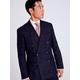 MOSS Tailored Fit Check Suit Jacket - Blue, Blue, Size 40, Men
