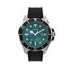 Timex Harborside Coast 43mm Silver-tone Case Black TR Aventurine Dial Black Silicone Strap Gents watch, One Colour, Men