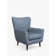 John Lewis Thomas Leather Wing Chair, Dark Leg