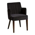 Logan Upholstered Indoor Hospitality Armchair with Wooden Frame - Nordic Dark Grey