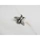 Silver Bumble Bee Bug Lapel Pin For Suit Wedding Tarnished White Silver Brooch For Groom Groomsmen