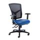 Senza High Mesh Back Operator Chair With Folding Arms - Ocean Blue vinyl
