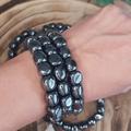 Black Friday Fridayhematite Crystal Tumble Stone Bracelet