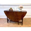 Antique English Oak 17Th Century Drop Leaf Dining, Console Table