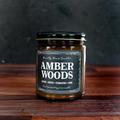 Amber Woods Scented Soy Candle With Lush, Woody Aromas