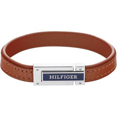 Armband TOMMY HILFIGER "SS24 FLAT, 2790559, 2790560, 2790561", braun (hellbraun, edelstahlfarben), Armbänder, Herren, Le