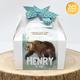 Mountain Bear Personalised Party Box - Add Matching Paperie To Co-Ordinate Your Party Decor Table Settings Gift Bags Birthday Stickers