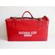 Red Vtg. Vinyl Bag With White Print // World Cup 2000 Sport Bag Weekend