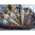 Easter Hot Chocolate Cone Milk Or White Chocolate, Basket Fillers, Winter Wedding Part Favours For Kids